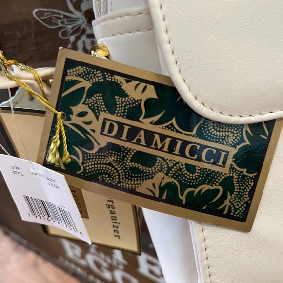 Diamicci Leather Crossbody Bag Organizer NWT - Picture 5 of 10